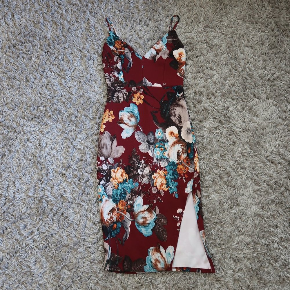 Olive Tree Floral Mini Dres